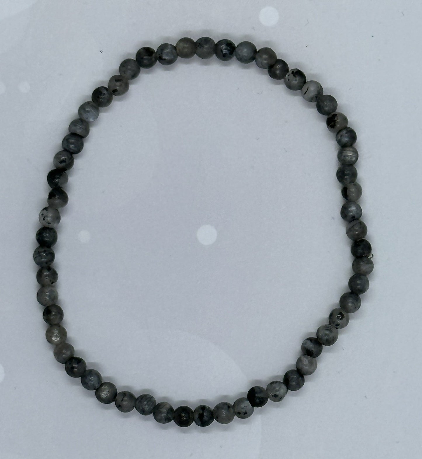 Handmade Labradorite 4mm Beaded Stretch Bracelet – Natural Stone Jewelry for Everyday Wear