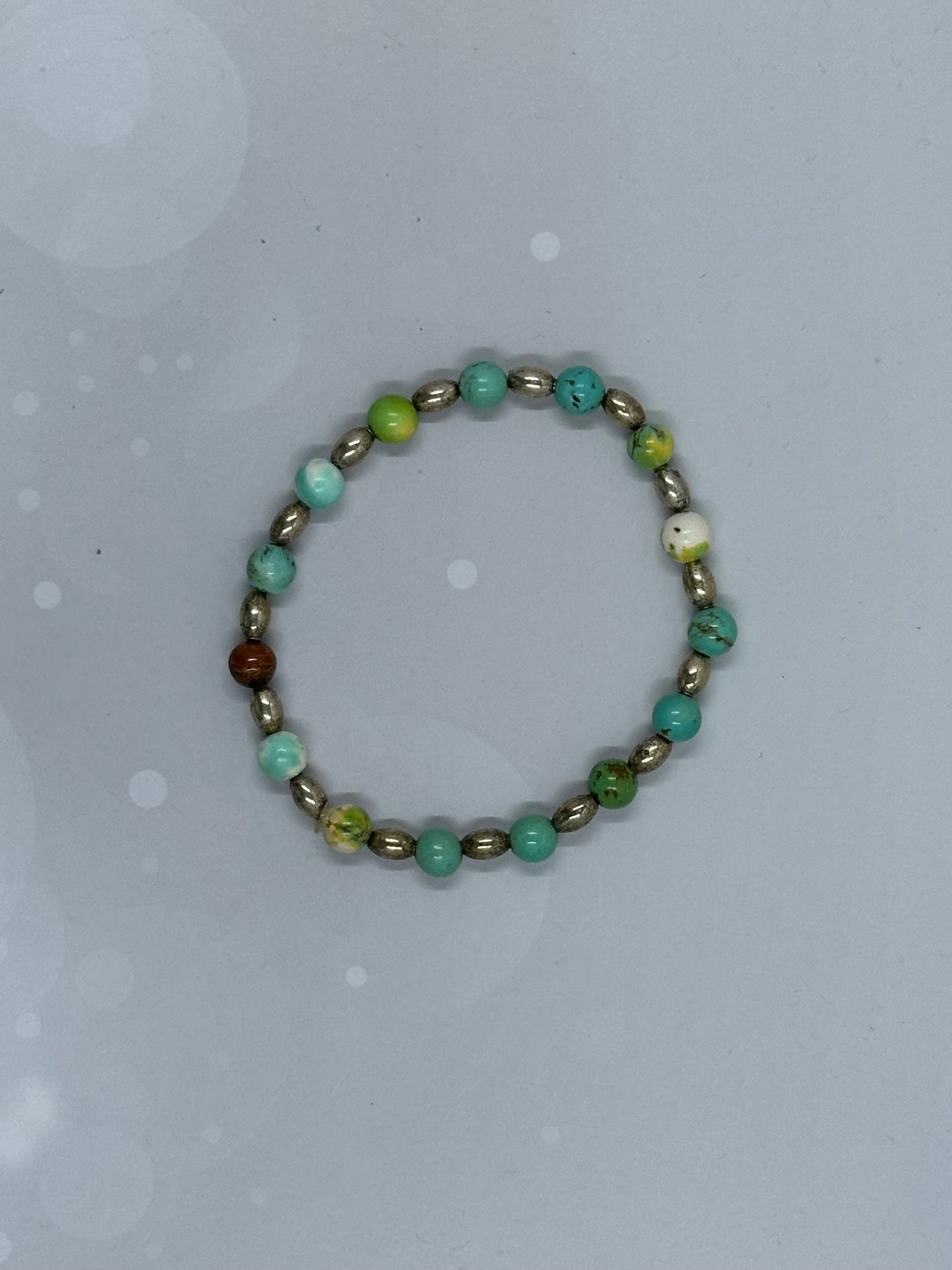 Handmade Amazonite (6mm) & Silver-Tone Beaded Bracelet – Calming & Balancing Energy