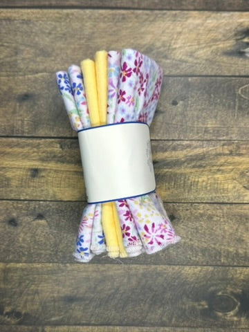 Reusable Paperless Paper Towels – Pastel Flowers & Yellow | Eco-Friendly Cloth Towels