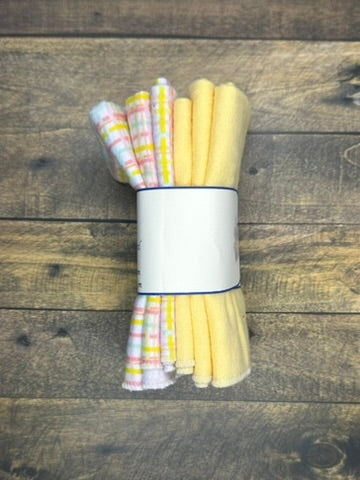 Reusable Paperless Paper Towels – Pastel Plaid & Yellow | Eco-Friendly Cloth Towels