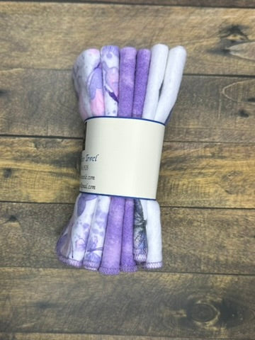 Reusable Paperless Paper Towels – Eco-Friendly Cloth Towels | Purple Check & Butterfly Prints | Sustainable Kitchen Essentials by 1710 Mercantile