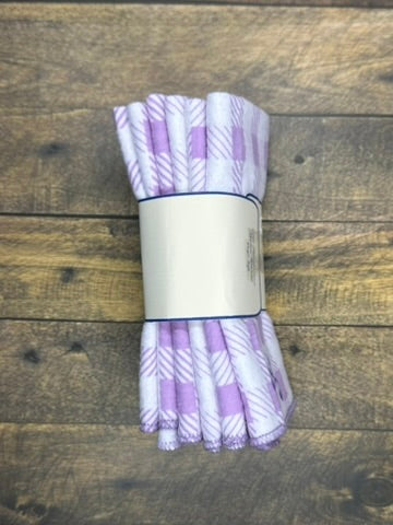 Reusable Paperless Paper Towels – Eco-Friendly Cloth Towels | Purple Check & Butterfly Prints | Sustainable Kitchen Essentials by 1710 Mercantile