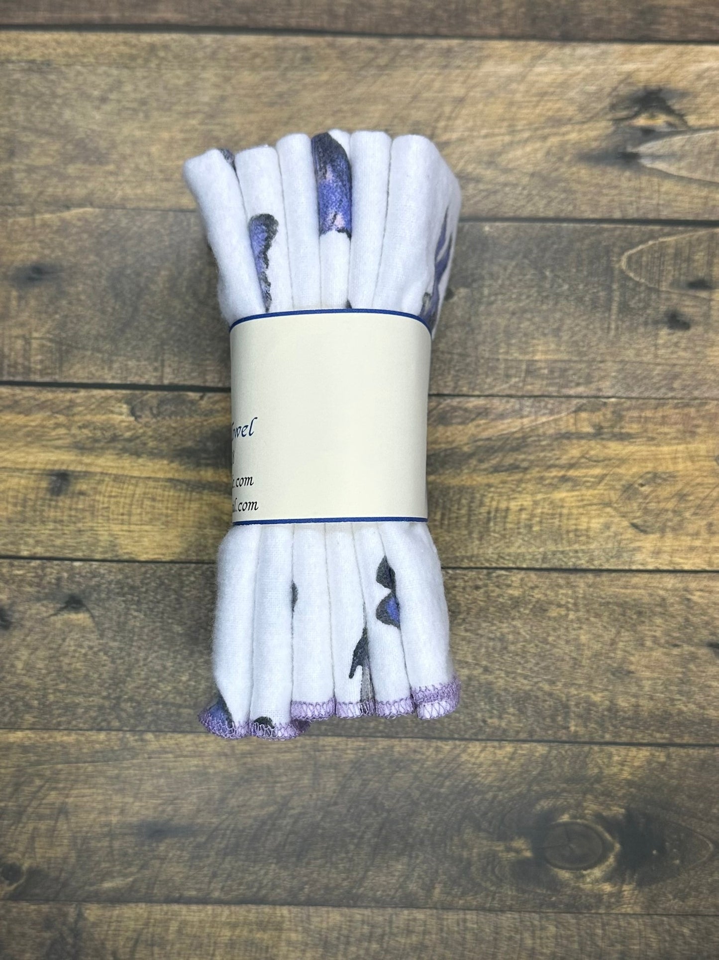 Reusable Paperless Paper Towels – Eco-Friendly Cloth Towels | Purple Check & Butterfly Prints | Sustainable Kitchen Essentials by 1710 Mercantile