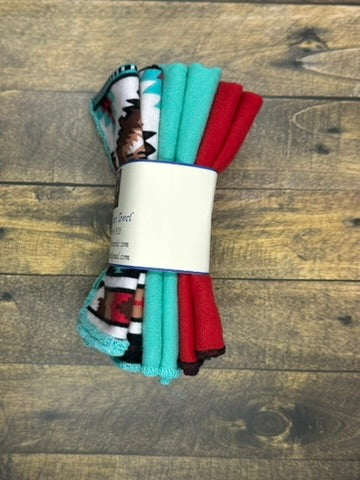 Reusable Paperless Paper Towels – Southwest Aztec Print & Solid Colors, Eco-Friendly Cloth Towels