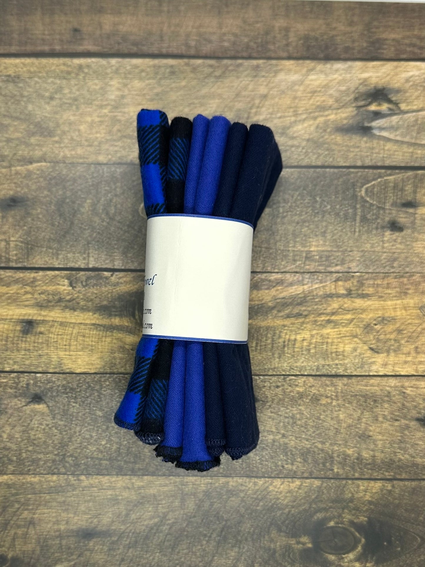 Blue Buffalo Plaid Reusable Paperless Towels – Eco-Friendly Cotton Kitchen Cloths | Washable & Sustainable Zero Waste Alternative