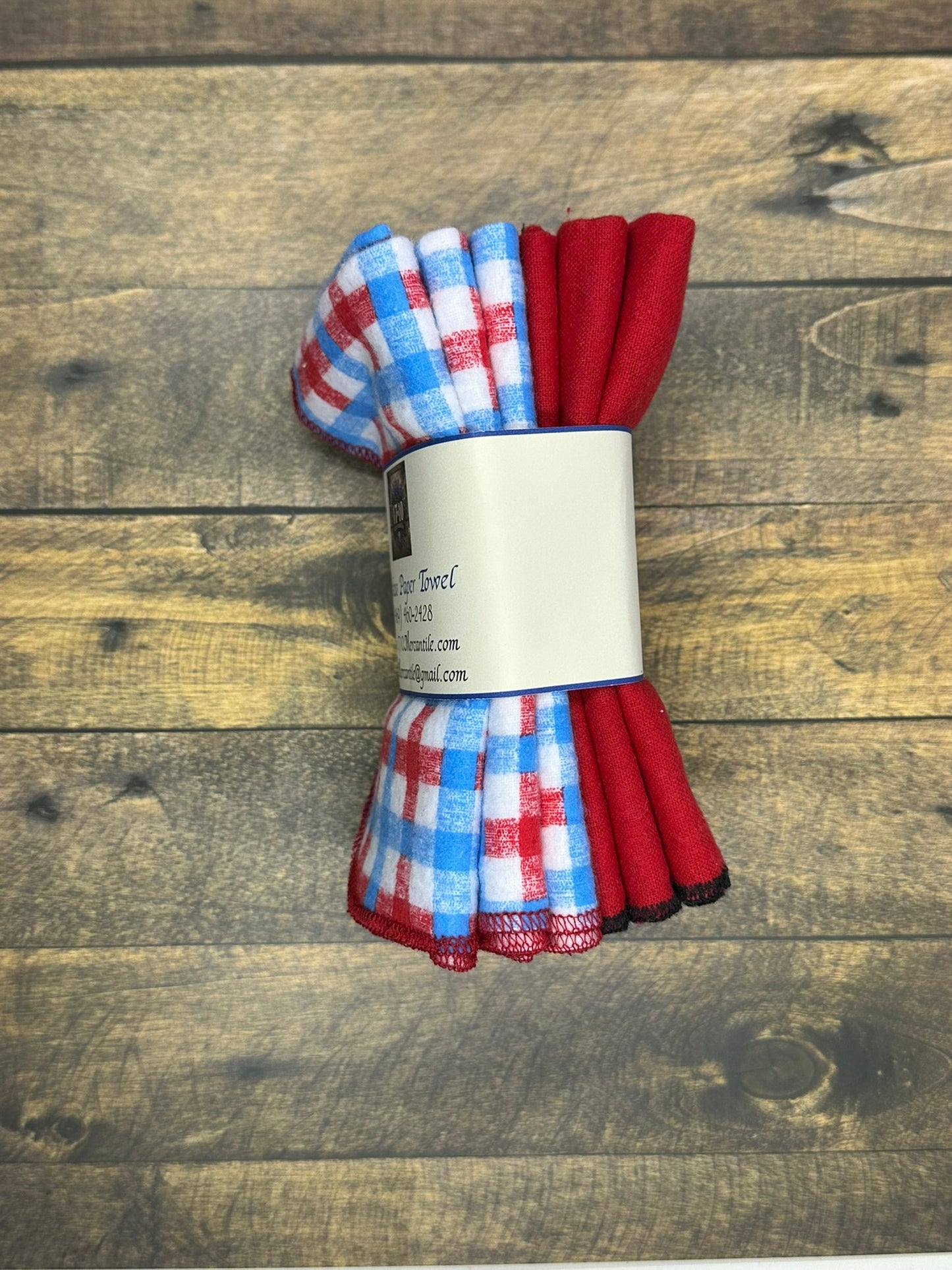 Patriotic Reusable Paper Towels – Eco-Friendly Red, White & Blue Kitchen Cloths | 17:10 Mercantile