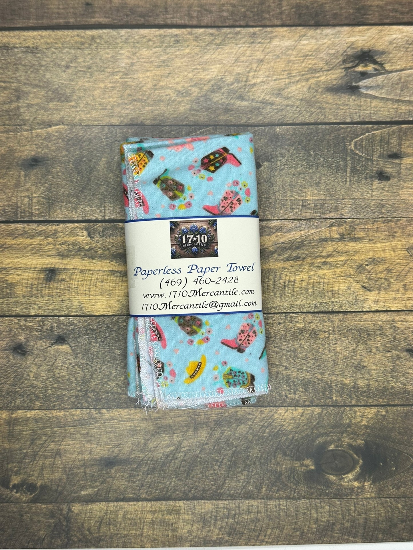 Reusable Paperless Paper Towels – Cowboy Boots & Hats Cotton Flannel Set | Eco-Friendly Unpaper Towels (Copy)