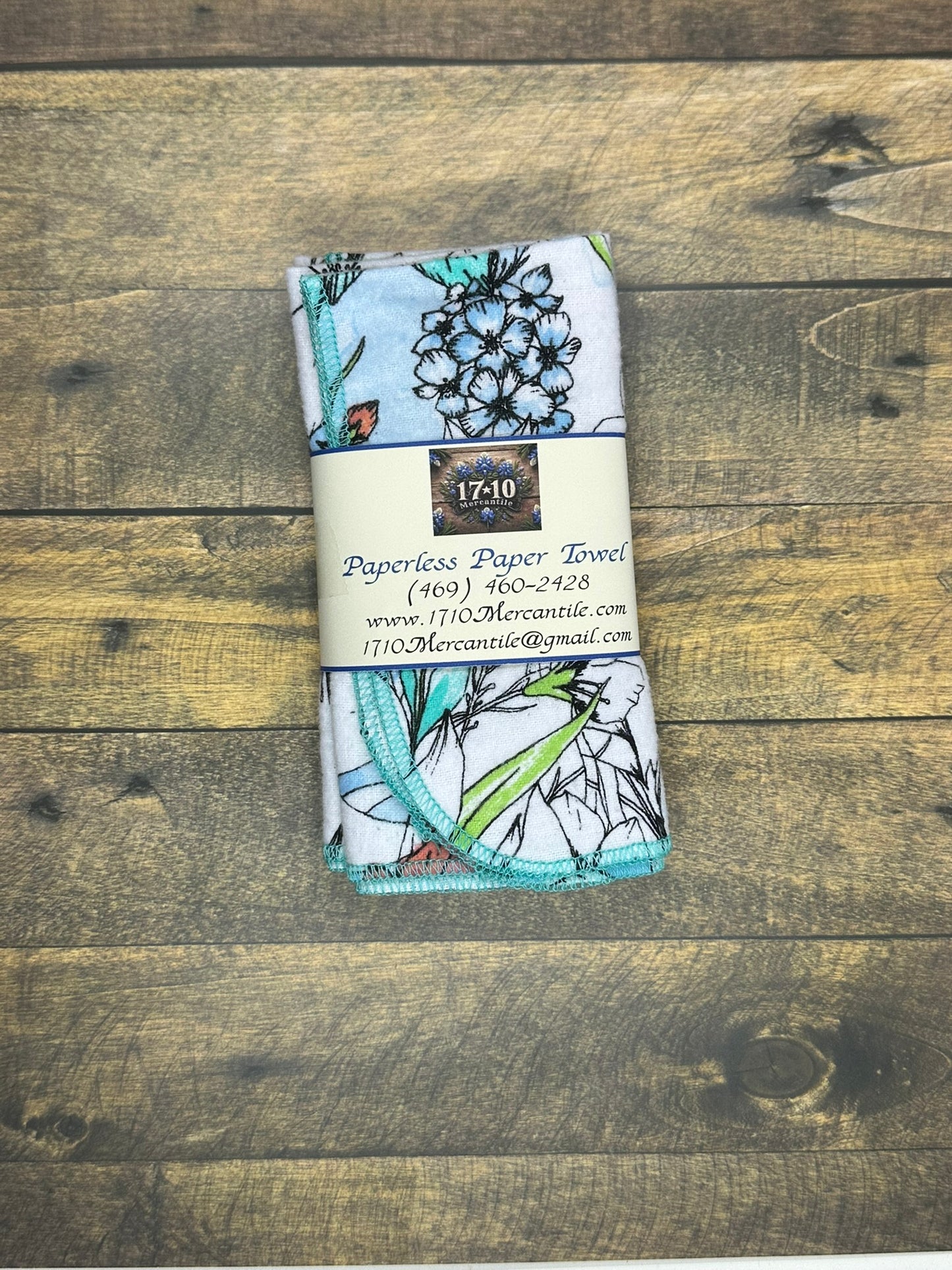 Reusable Paperless Paper Towels – Eco-Friendly Cloth Towels | Floral & Solid Teal | Sustainable Kitchen Essentials by 1710 Mercantile (Copy)