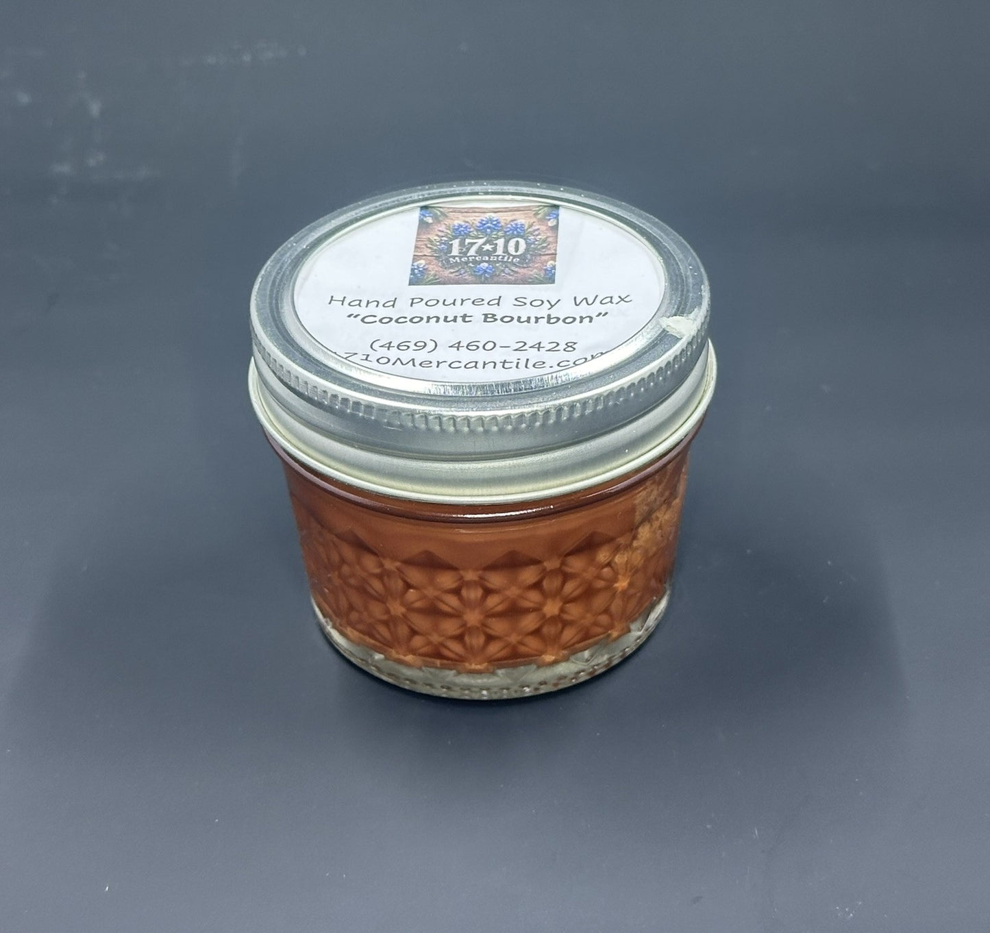 Coconut Bourbon Soy Candle – Warm Vanilla, Oak & Toasted Coconut Scent | Hand-Poured Mason Jar Candle | Masculine Luxe Home Fragrance