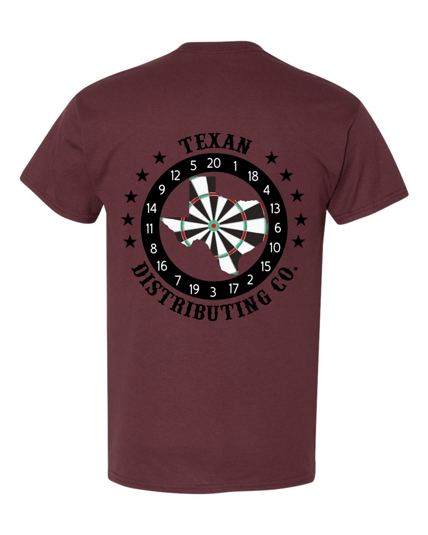 Gildan 8000 DryBlend Dart T-Shirt | Unisex 50/50 Graphic Tee ~ Dark Maroon