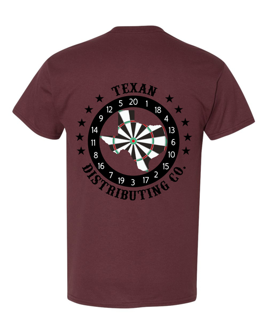 Gildan 8000 DryBlend Dart T-Shirt | Unisex 50/50 Graphic Tee ~ Dark Maroon