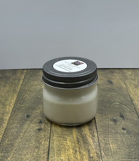 Leather Soy Candle – Warm Rich Leather Scent | Hand-Poured Mason Jar Candle | Masculine Rustic Home Fragrance