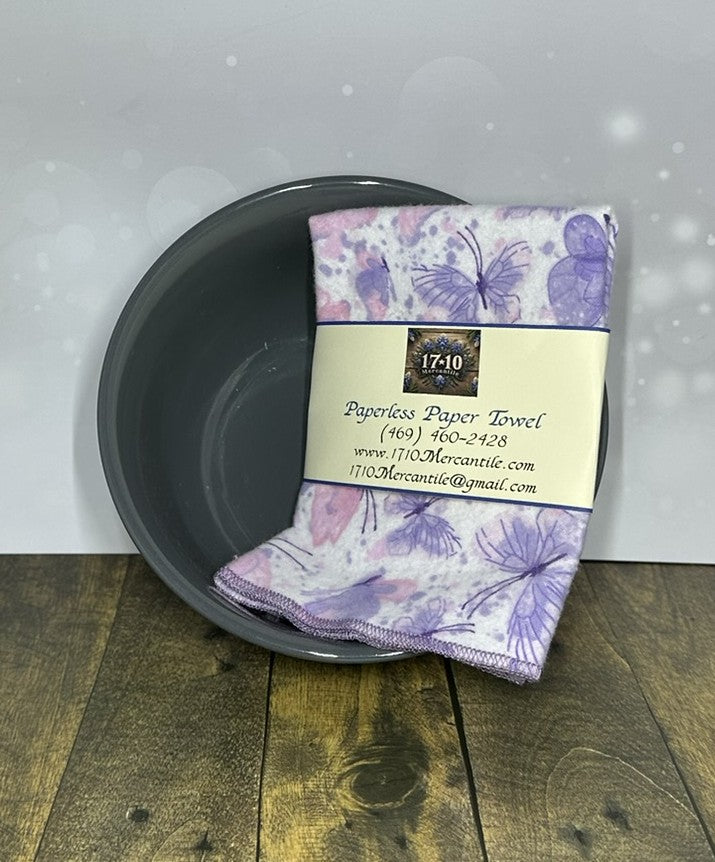 Paperless Paper Towels ~ Butterflies Pink & Purple