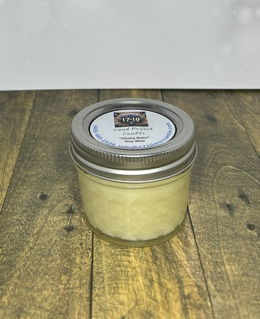 Mason Jar Soy Candle ~ China Rain