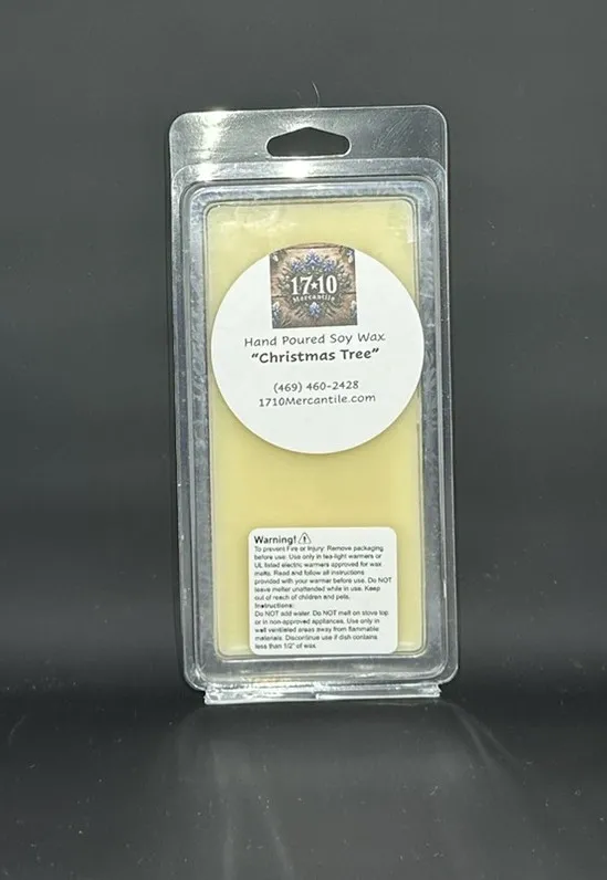 Christmas Tree Soy Wax Melt – Fresh Pine, Eucalyptus & Cedarwood Scent | 5oz Hand-Poured Wax Melts | Festive Woodsy Holiday Fragrance