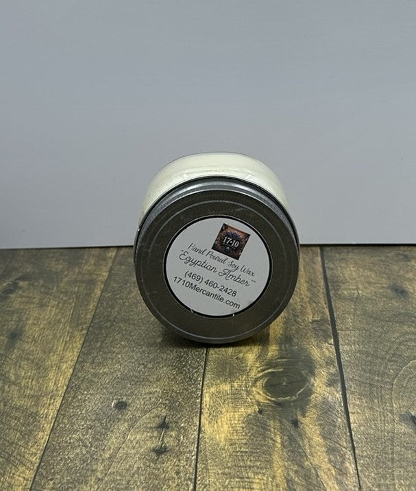 Egyptian Amber Soy Candle – Warm Amber, Musk & Sandalwood Scent | Hand-Poured 4oz & 8oz Mason Jar Candles | Luxurious Earthy Home Fragrance