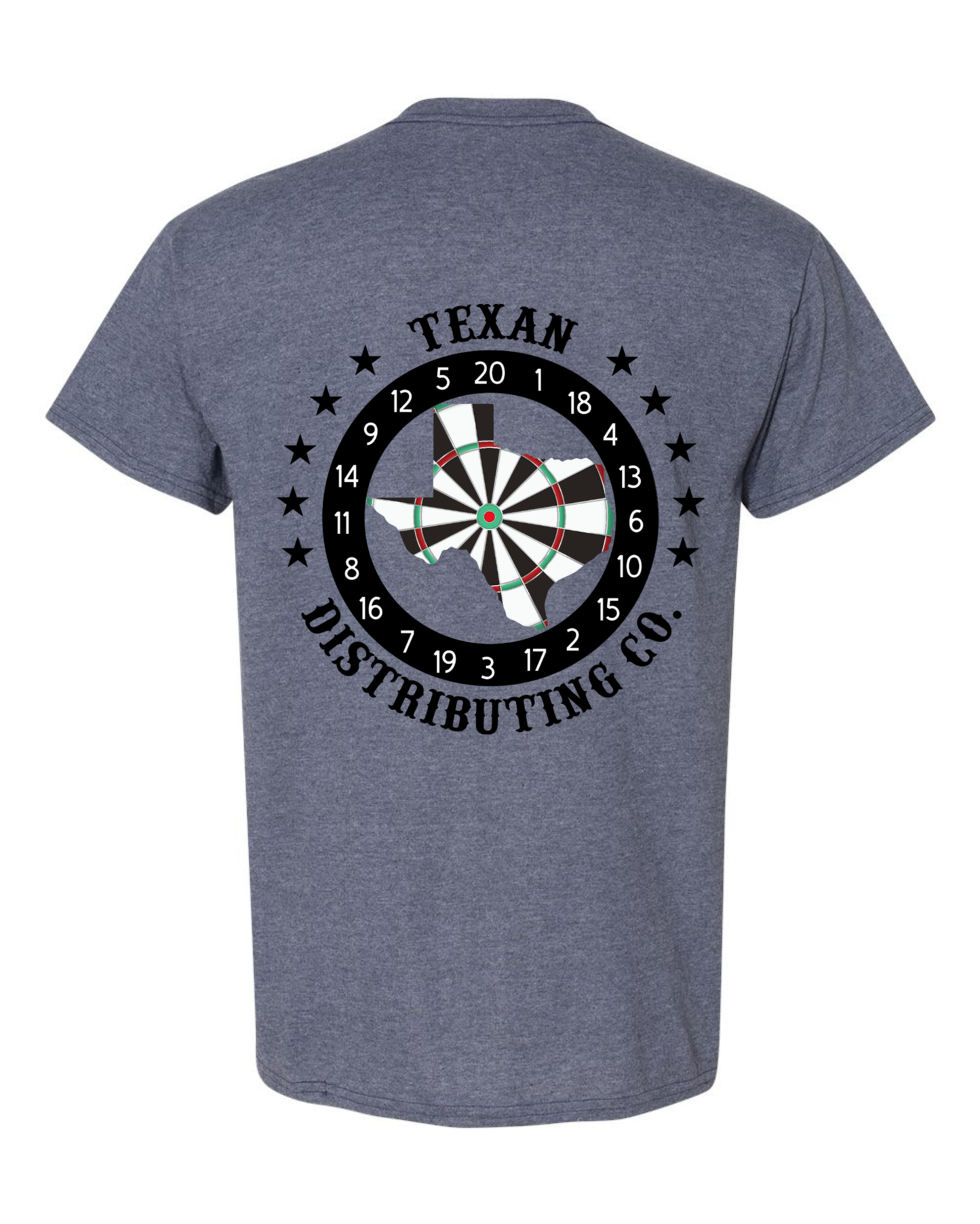 Gildan 8000 DryBlend Dart T-Shirt | Unisex 50/50 Graphic Tee ~ Heather Dark Navy