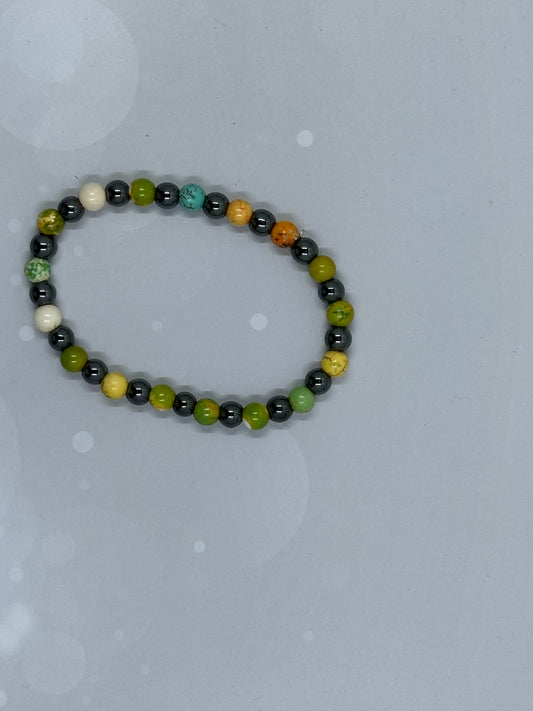 Amazonite & Hematite Bracelet – Handmade Gemstone Jewelry for Balance & Grounding