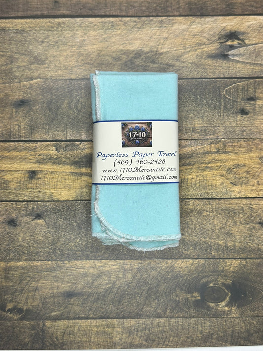 Reusable Paperless Paper Towels – Mint Green Cotton Flannel Set | Eco-Friendly Unpaper Towels (Copy) (Copy)