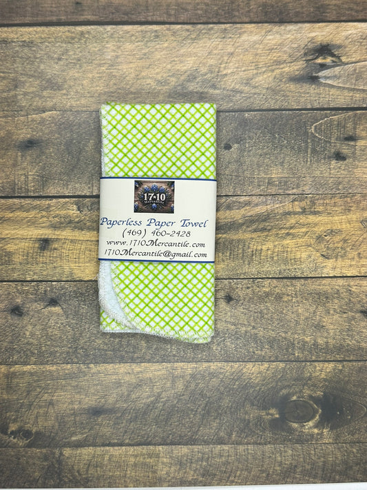 Reusable Paperless Paper Towels – Eco-Friendly Cloth Towels | Watermelon, Green, and LIme Geometric | Sustainable Kitchen Essentials by 1710 Mercantile