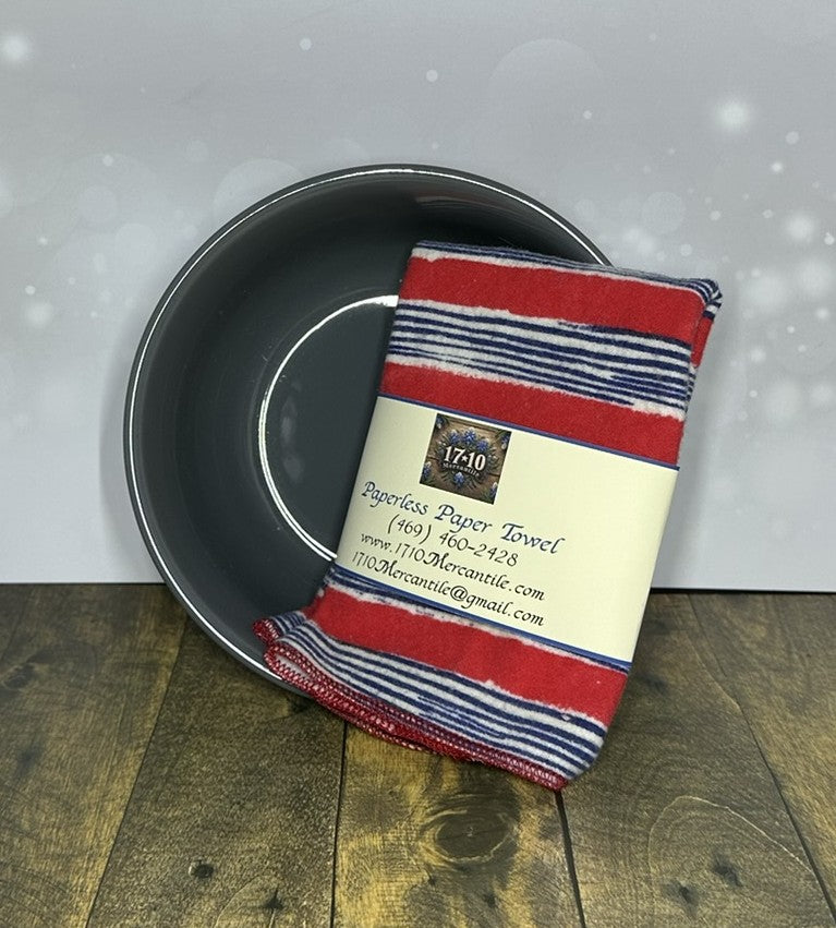 Paperless Paper Towels ~ Red, White & Blue Stripes