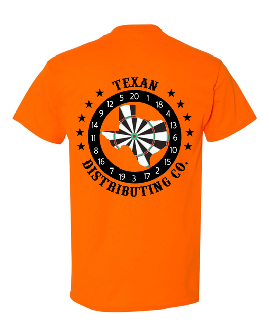 Gildan 8000 DryBlend Dart T-Shirt | Unisex 50/50 Graphic Tee ~ Safety Orange